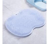 Mayyou Back Exfoliating Bath Wash Pad,Bathroom Back Scrubber Wall Mounted Suction Cup Silicone Back Exfoliator Foot Massage Pad for Shower Non-Slip Mat Cleaning Brush (Blue)