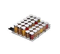 MAYZOLOP Pull Out Spice Rack, Spice Rack for Inside Cupboard, Metal Kitchen Cupboard Organiser,Storage Rack for Inside Cupboard, 12.7in W x 10.6in L x 2.4in H