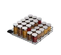 MAYZOLOP Pull Out Spice Rack, Spice Rack for Inside Cupboard, Metal Kitchen Cupboard Organiser,Storage Rack for Inside Cupboard, 10.7in W x10.6in L x 2.4in H
