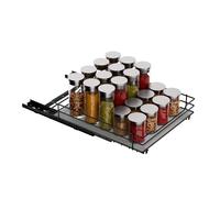 MAYZOLOP Pull Out Spice Rack, Spice Rack for Inside Cupboard, Metal Kitchen Cupboard Organiser,Storage Rack for Inside Cupboard, 22.2cm B x 26.4cm T x 5.6cm H
