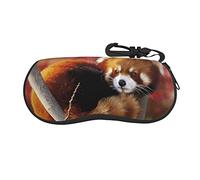 MAZBIT Red panda Soft Printed Glasses Case, Neoprene Lightweight Portable Sunglasses Case, Zipper Closure