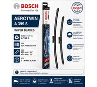 Bosch Wiper Blades Aerotwin A399S - Front Set 600/450 mm