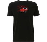 Mazda MX5 Miata Mens T Shirt Japan Japanese Flag MK1 MX 5 Red Car JDM Race Racing Retro Vintage Gift for Dad Brother Uncle Mens (XXX Large, Black)
