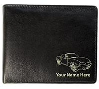 Mazda MX5 Mk1 Design, Personalised Mens Leather Wallet (Toscana Style)