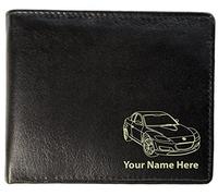 Mazda RX8 (1) Design, Personalised Mens Leather Wallet (Toscana Style)