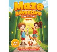 Maze Adventure Book for Kids Ages 4-8: 50 Fun & Challenging Mazes with Growing Difficulty | Large 8.5×11 Format | Circular & Rectangular Puzzles (Book 1 of 3)