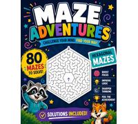 Maze Adventures: Hexagonal Mazes: 80 Fun Maze Puzzles to Boost Logic, Focus & Problem-Solving Skills • Large Print • Solutions Included