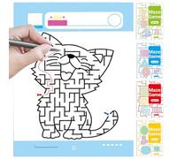 Maze Book - Paper, Puzzle Book | Progressive Toy, Educational Sensory Learning Activity For Students Preschoolers Teens Girls Children Adults Brain Development And Fun Learning