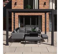 Maze Como Grey Aluminium Square Outdoor Pergola - 270cm