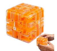 Maze Cube, Brain Training 3D Labyrinth Toys, Sensory Puzzle Game, Handheld Educational Toy, Problem Solving Maze Challenge for Kids Teen Classroom Preschool Party Favor, 3.35 Inches
