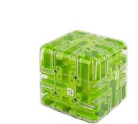 Maze Cube, Large Labyrinth 3D Maze Cube - Engaging Brain Teaser Toy,Cultivate Logical Thinking,Marble Magic 3x3 Challenge Mazes Ball for Stress Relief,for Kids Teens Adults (Green)