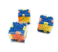 Maze Cube Long Lasting Maze Cube Handheld Mental Workout Challenge Toy Boost Concentration Patience for Cognitive Development 3pcs