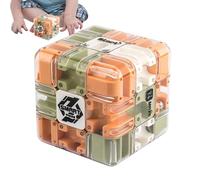 Maze Cube Puzzle - 3D Labyrinth Brain Training Toy, Educational Mind Teaser Game, Handheld Stress Relief Puzzle Cube Portable Challenge | Birthday Party Favor Kids Teen Adult Preschool Classroom Schoo