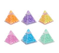 Maze Cube - Pyramid Maze Puzzle Brain Teasers Games - Portable Magic Educational Toys for Children - Goodie Bag Fillers and Stocking Stuffers