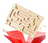 Maze Game | Wooden Marble Baord Toy,Tilt Puzzle Game | for Kids Adults Logic Challenge Activity Concentration Travel Play