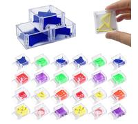 Maze Puzzle - Brain Teaser Rolling Cube, 3d Bead Balance Toy Set, Skill Development Game, Sturdy Interactive Design, Excellent Puzzle Challenge, Students Boys Girls Travel 5.91x4.53x1.57 Inches