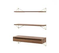Maze Pythagoras Bundle C shelving system walnut-brass