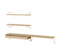 Maze Pythagoras Bundle D shelving system oak-brass