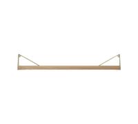 Maze Pythagoras shelf, oak-brass, 20x80 cm