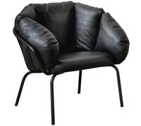 Maze - Same Easy Armchair, Black Leather / Black - Black