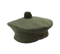 Maze Scottish Tam O Shanter Hat Military Bonnet Beret Army Cap (62cm UK 7.3/4 US 7.7/8, Green)