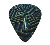 Maze town Prints Guitar Picks - 12-Piece Set with 3 Different Thicknesses, Suitable for Electric and Acoustic Guitars