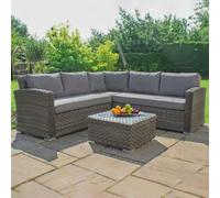 Maze Victoria Grey Rattan Small Garden Corner Group