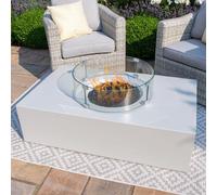 Maze White Pebble Outdoor Gas Fire Pit
