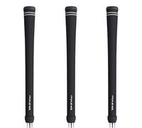 MAZEL 3 Pack Golf Grips, Rubber with EVA Tube Inner Layer, 11.22" Length 0.55" Core, Ultra-Light 44g, Shock-Absorbing Non-Slip Golf Grip for Men Women Right-Handed (3, Black 3 Packs)