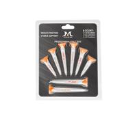 MAZEL Golf Tees 8 Pack Durable Plastic Par-Tee High Performance Tees 1.97" 2.44" 2.87" 3.25" (Classic, Orange)