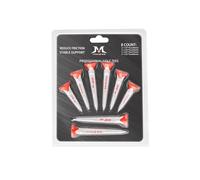 MAZEL Golf Tees 8 Pack Durable Plastic Par-Tee High Performance Tees 1.97" 2.44" 2.87" 3.25" (Classic, Red)