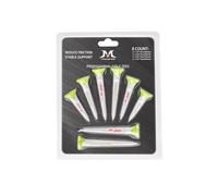MAZEL Golf Tees 8 Pack Durable Plastic Par-Tee High Performance Tees 1.97" 2.44" 2.87" 3.25" (Classic, Yellow)