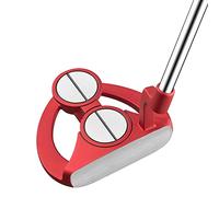 MAZEL Golf Two-Ball Putter for Men Easy to Align, Premium Milled Face, Improve Stablity,Right Handed 34 Inch, Putter Headcover Included (Red&Red Grip)