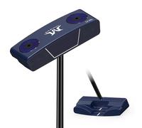 MAZEL Self Standing Golf Putter 35In with CNC Milled Face, Low Center Gravity for Improve Stability and Easy Alignment (Navy Stand Putter)