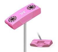 MAZEL Self Standing Golf Putter 35In with CNC Milled Face, Low Center Gravity for Improve Stability and Easy Alignment (Pink Stand Putter)