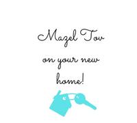 Mazel Tov on your new home journal/notebook card jewish