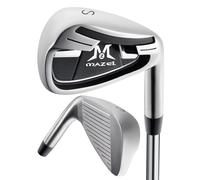 MAZEL WM-X3 Golf Single Iron Club 1,2,3, 4,5,6,7,8,9, P, S,Premium Stainless Steel Shaft, CNC Milled Face for More Spin (Silver, Single S Iron)
