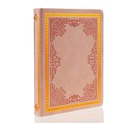 MAZERAN Antique Journal, PU Leather Hard Cover Retro Embossed Travel Diary Writing Notebook, A5 College Lined Personal Planner Gift for Women Girls Wife Daughter