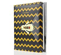 Mazeran Bee Shaped Combination Lock Journal, Hard Cover Notebook Cute Diary, Thick A5 Lined Password Locking Personal Planner Secret Organizer