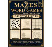Mazes and Word Games: A Premium Puzzle Activity Book for Adults / Travel (Mind Challenge Activity Books)