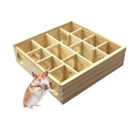 Mazes Hamster, Hamster Wooden Maze Hamster Toy Supplies Log Intelligence Development Toy Solid Wood Glass Natural Wood Small Pet Toy