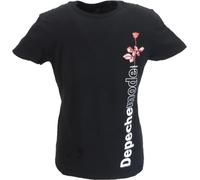 Mazeys Ladies Black Official Depeche Mode T Shirt (UK, Alpha, XXL, Regular, Regular, Vioator Side Rose)