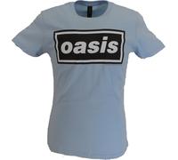 Mazeys Ladies Official Oasis T Shirts (UK, Alpha, S, Regular, Regular, Sky Blue)