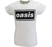 Mazeys Ladies Official Oasis T Shirts (UK, Alpha, XL, Regular, Regular, White)