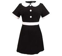 Mazeys Ladies Retro Mod 60s Dress (as8, Numeric, Numeric_20, Regular, Regular, Black)