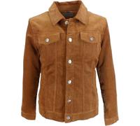 Mazeys Men`s Vintage Tan Cord Trucker Jacket (Large, Tan)