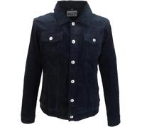 Mazeys Men`s Vintage Tan Cord Trucker Jacket (UK, Alpha, 3XL, Regular, Regular, Navy)