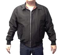 Mazeys Mens Classic Harrington Jackets (Medium, Black)