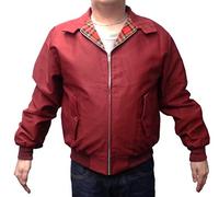 Mazeys Mens Classic Harrington Jackets (XXX Large, Burgundy)