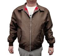 Mazeys Mens Classic Harrington Jackets (XXXX Large, Brown)
